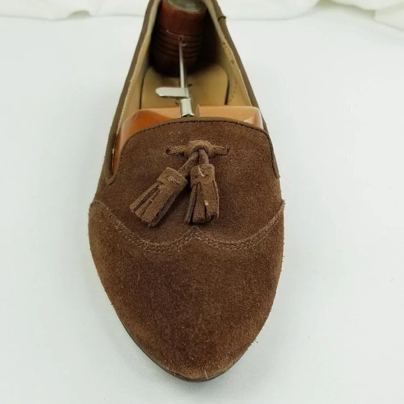 Mia 8.5M Bria Women's Chocolate Brown Tassel Accent Pointed Toe Slip On Loafers - Picture 3 of 12